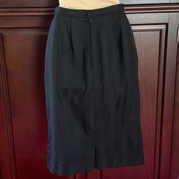 Vintage 2-pc double breasted Black Suit Size 6 - Picture 10 of 16